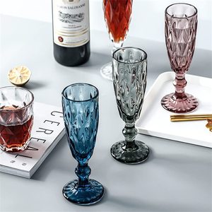 Vente en gros de flûte à <span class=keywords><strong>champagne</strong></span> verre à vin soufflé à la main avec verre flottant de couleur unie - Product Image 5
