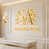 Enseigne en acrylique rétroéclairée 3D LED de l'usine Zhilin pour entreprises et salons de beauté, résistante aux intempéries IP65, taille et couleur personnalisables, avec certifications CE et RoHS
