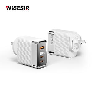 <span class=keywords><strong>Chargeur</strong></span> rapide 65W 3 ports pour ordinateur portable, <span class=keywords><strong>téléphone</strong></span>, tablette, commutateur, station de charge de bureau GaN, prise pliable, design compact - Product Image 2