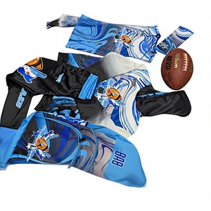 Nouvel ensemble uniforme de football américain NewRacer Stars, imprimé camouflage, anti-humidité, 100 % polyester, taille élastique, tenue de sport complète - Product Image 2