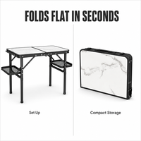 Table d'appoint compacte OEM en alliage d'aluminium pliable pour jardin, fête et repas en plein air 
 Pliage rapide pour pique-nique festif
