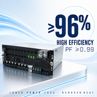 Alimentation Télécom 8U 300A, Système d'Alimentation CC 48V avec Protection Contre les Surtensions 40kA pour Site 5G Extérieur, Température Extérieure de -40 à +75°C