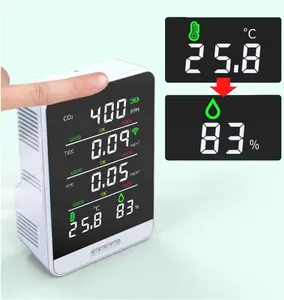Supplier OEM Desktop Co2 Monitor Temperature And Humidity Digital Co2 Meter Detector Pm2.5 Air Quality Gas Analyzers