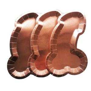 Bandeja de Papel con Diseño de Sexo Opuesto, Cubierta con Película Brillante Color Oro Rosa, Decoración para Despedida de Soltera, Artículos para el Día de San Valentín - Product Image 1