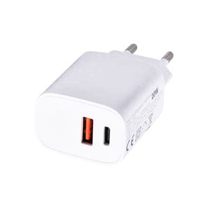 Cargador Rápido PD de 20W OEM, Puerto Dual USB-C+USB-A, Enchufe EU/US, Cargador de Pared Universal de Viaje para <span class=keywords><strong>iPhone</strong></span>/<span class=keywords><strong>Samsung</strong></span>/Pixel - Product Image 4