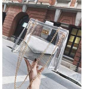 PVC trasparente Oro <span class=keywords><strong>Argento</strong></span> Catena Master Delle Donne del Sacchetto di Singolo Sacchetto di Spalla - Product Image 5