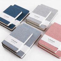 Carnet personnalisé A5 en tissu imprimé, 128 feuilles, reliure cousue, ligné ou vierge, journal, OEM ODM, vente en gros, cadeau d'entreprise, papeterie écologique
