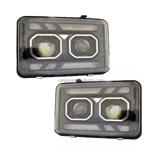 1 Pair (LH & RH) 24V LED Headlights for Volvo FH12 FM10 FM12 FH16 Truck DRL+Turn Signal Integrated IP67 Waterproof E-mark