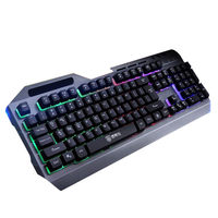 Clavier de jeu mécanique Deiog DY-M303 en alliage d'aluminium Cherry, rétroéclairé, USB, programmable, pleine taille, design ergonomique, multimédia