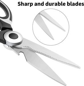 Heavy Duty Stainless Steel <b>Kitchen</b> <b>Shears</b> Multipurpose Utility Scissors for Chicken Vegetables Fish Plastic Handle-Cutting Tool - Product Image 2