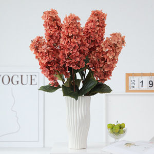 Hydrangea <b>Artificial</b> <b>Flowers</b> Long Branches Autumn Colors High Simulation Wedding Home Decorations - Product Image 3