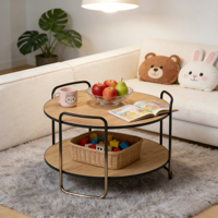 Table basse minimaliste en métal et bois cintré pour la maison, l'hôtel ou la salle d'attente, salon, mobilier de salle à manger