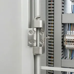 Charnières <span class=keywords><strong>de</strong></span> <span class=keywords><strong>porte</strong></span> d'armoire industrielles en acier au carbone/acier inoxydable 304 YH9394, dissimulées, ouverture à <span class=keywords><strong>120</strong></span> degrés, épaisseur <span class=keywords><strong>de</strong></span> 2,5 mm, réglables - Product Image 1