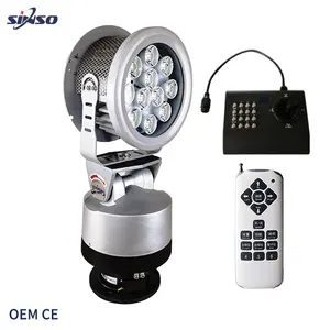 Sinso New Design 100W/150W/200W/300W/400W/500W Network Control Rotating Search Light Luces Led Aluminum Alloy 80 IP65 Warehouse