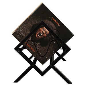 Jinsheng Vinyl Record Storage Rack Black Foldable Desktop <b>CD</b> Rack Organizer - Product Image 4