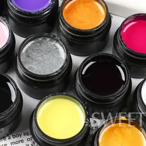 2 pièces Gel de dessin créatif pour ongles, motif toile d'araignée, noir et blanc, liner pour dessin de toile, vernis UV semi-permanent effet soie, pour manucure et décoration - Product Image 5