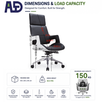 Fauteuil de Visiteur Ergonomique Pivotant à Dossier Ouvert en Cuir PU, Chaise de Bureau Cantilever à Tube Chromé pour Salon et Hôtel - Vente en Gros