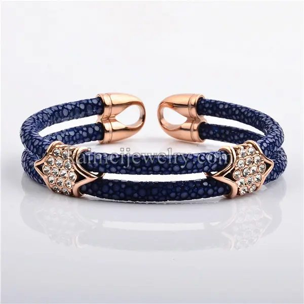 Fashion Brand Wholesale Price Bangkok Stingray Skin Bracelet Thailand Jewelry Manufacturer