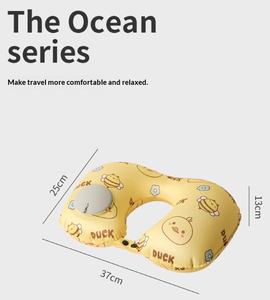 Almohada de Viaje Inflable en Forma de U, de TPU, con Diseño de Dibujos Animados, Portátil y Plegable para Viajes en Auto o en Avión - Product Image 5