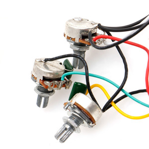 Circuito de tres potenciómetros de 500K para guitarra eléctrica, potenciómetro de 500K para ensamblaje de cableado de guitarra - Product Image 3