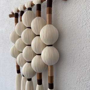 Dimensioni personalizzabili colore macramè parete arte grande verticale Mandal Insumos appendere decorazioni per anniversario di compleanno in cotone - Product Image 2