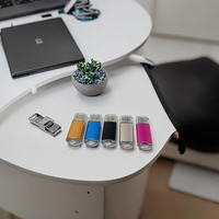 Penjualan Langsung Pabrik Flash Drive USB 2.0/3.0 Logam Kecepatan Tinggi 1GB-64GB Mini Logo Kustom Hadiah Kreatif Tahan Air U Disk