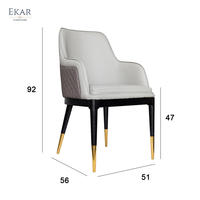 Ekar Furniture Offre spéciale Fauteuil de salon de haute qualité en cuir Pu rembourré Chaise de salle à manger