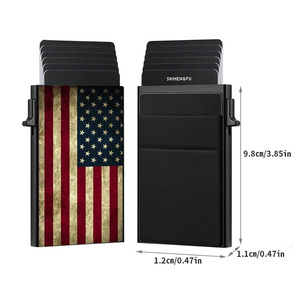 Elegante Mini alluminio RFID blocco porta carte e Pop-Up <span class=keywords><strong>portafoglio</strong></span> soldi Design alla moda con chiusura <span class=keywords><strong>a</strong></span> <span class=keywords><strong>Clip</strong></span> per carte di credito - Product Image 6