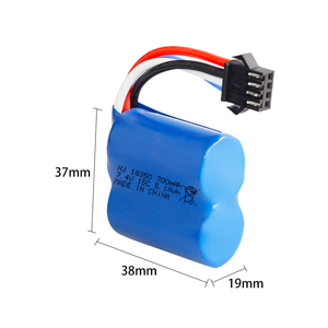 Baterai isi ulang 7.4V 700mAh 15C 18350 Li-ion kendaraan mainan dioperasikan baterai mobil listrik - Product Image 1