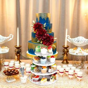 Wooden Cupcake Stand Multi Tiered Dessert Rack <b>Round</b> Solid Wood Tray For Party Birthday Snack Display - Product Image 3