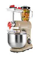 Robot pâtissier planétaire 3-en-1 commercial 7L 1300W, mélangeur électrique multifonction pour pâte, batteur à œufs