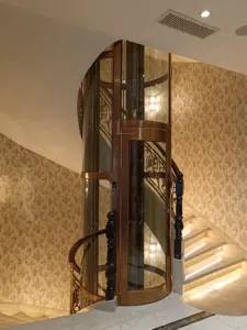 مصاعد زجاجية دائرية بتصميم بانورامي مصعد دائري