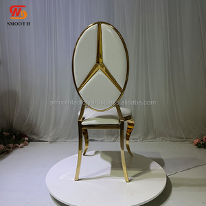 LEDA Event Banquet Decoration High Quality Gold Metal High-backed <b>Chair</b> Stainless Steel Dinner <b>Chair</b> - Product Image 2