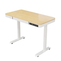 Bureau électrique en verre trempé réglable en hauteur avec fonction de levage Bureau d'ordinateur