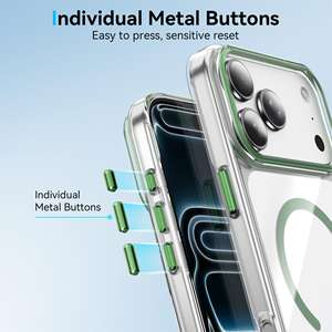 Funda protectora magnética transparente para iPhone 17 Pro Max, cobertura total, a prueba de caídas, antiamarilleo - Product Image 2