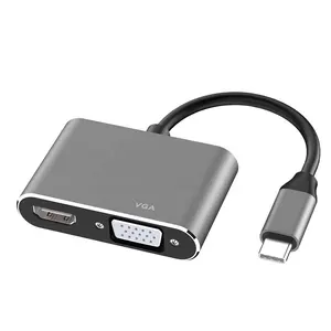 USB 3.1 סוג C כדי VGA וידאו ממיר מתאם USB C כדי hdtv 4K וידאו VGA מתאם עבור MacBook פרו