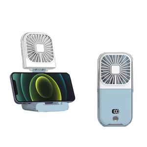 Mini Ventilador de Mano Personal, Ventiladores Recargables Portátiles, Banco de Energía de 3000 mAh, Soporte Plegable para Teléfono - Product Image 1