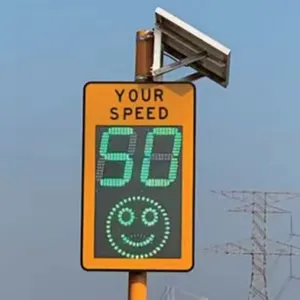 Sinalização solar de velocidade solar para sinalização de estrada com LED para segurança no trânsito