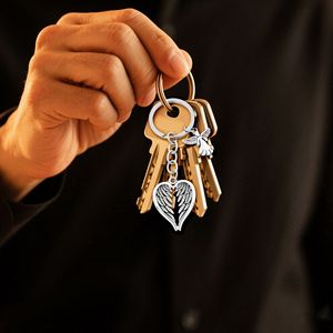 Chaveiro Vintage Anjo da Guarda com Asas em Formato de Coração para Mulheres e Homens, Acessório de Bolsa, Joia, Presente - Product Image 4
