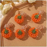 Pendentif texturé haut de gamme, élégant, en forme de kaki, avec boîte cadeau, bijou original pour petits anniversaires, ornements orange pour bagages