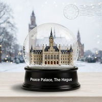 Globe à neige personnalisé en résine Pays-Bas Paix de La Haye pour souvenirs de voyage, objets commémoratifs et articles de collection