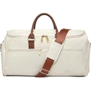 Free sample Travel Duffel Bag with <b>Shoe</b> Compartment Overnight Bag Carry on Gym Sports Weekender Bag <b>for</b> Men or <b>Women</b> Beige - Product Image 5
