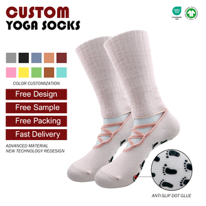 جوارب رياضية صيفية نسائية قصيرة للقدمين، مصنوعة من القطن الخالص بنمط مخطط، بتصميم متقاطع من الخلف وبدون ظهر، مضادة للانزلاق - Product Image 1