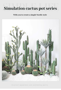 Bonsái de cactus simulado de pie de Planta artificial verde grande elegante y popular para diseño de paisaje - Product Image 6