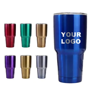 Custom Logo 30oz Stainless Steel Insulated Double Wall Gift Coffee Travel Mug With Straw And Lids