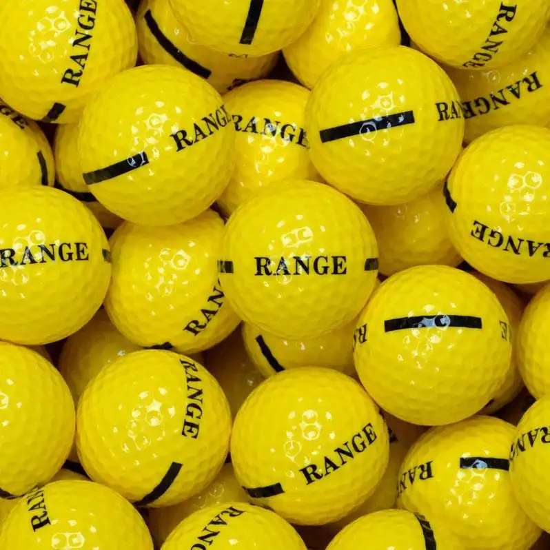 2 katmanlı golfball özel logo toplu ucuz golf uygulama aralığı golf topu beyaz sarı golf topları