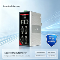Convertidor de Riel DIN Industrial RS232/485 a Ethernet Modbus TCP RTU para Fábrica Inteligente