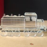 Meilleur souvenir gravé poli de l'usine de trophée de camion de modèle en verre de cristal pour la décoration en verre K9 vente en gros