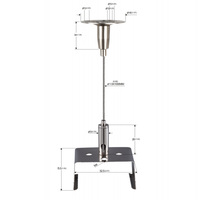 Prix usine plafond de câble en acier Système de suspension suspendu support de câble en acier réglable kit de suspension