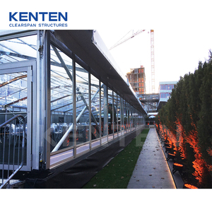 Tenda KENTEN per Progetti di Mensa, Grande Struttura in Vetro per Esterni, Tenda Permanente Curva per Catering e Caffetteria con Aria Condizionata - Product Image 2